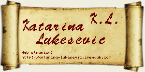 Katarina Lukešević vizit kartica